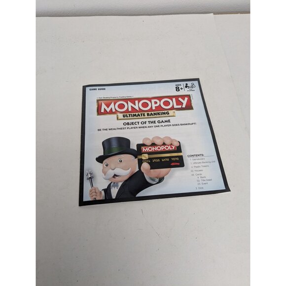 Monopoly Electronic Ultimate Banking 2015 Replacement Game Board Instructions - Picture 7 of 8